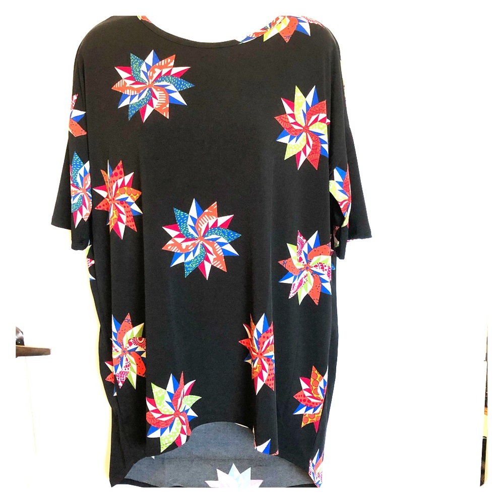 LulaRoe Irma Top High Low Black Tunic Small